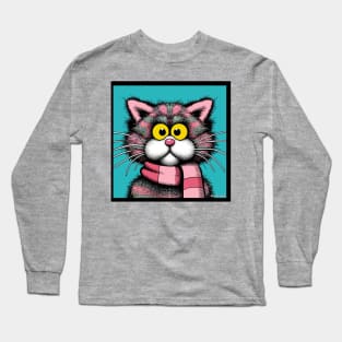 Pink Cat Long Sleeve T-Shirt